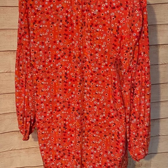Gap Dress Floral Red Pattern Size Large - Picture 2 of 3